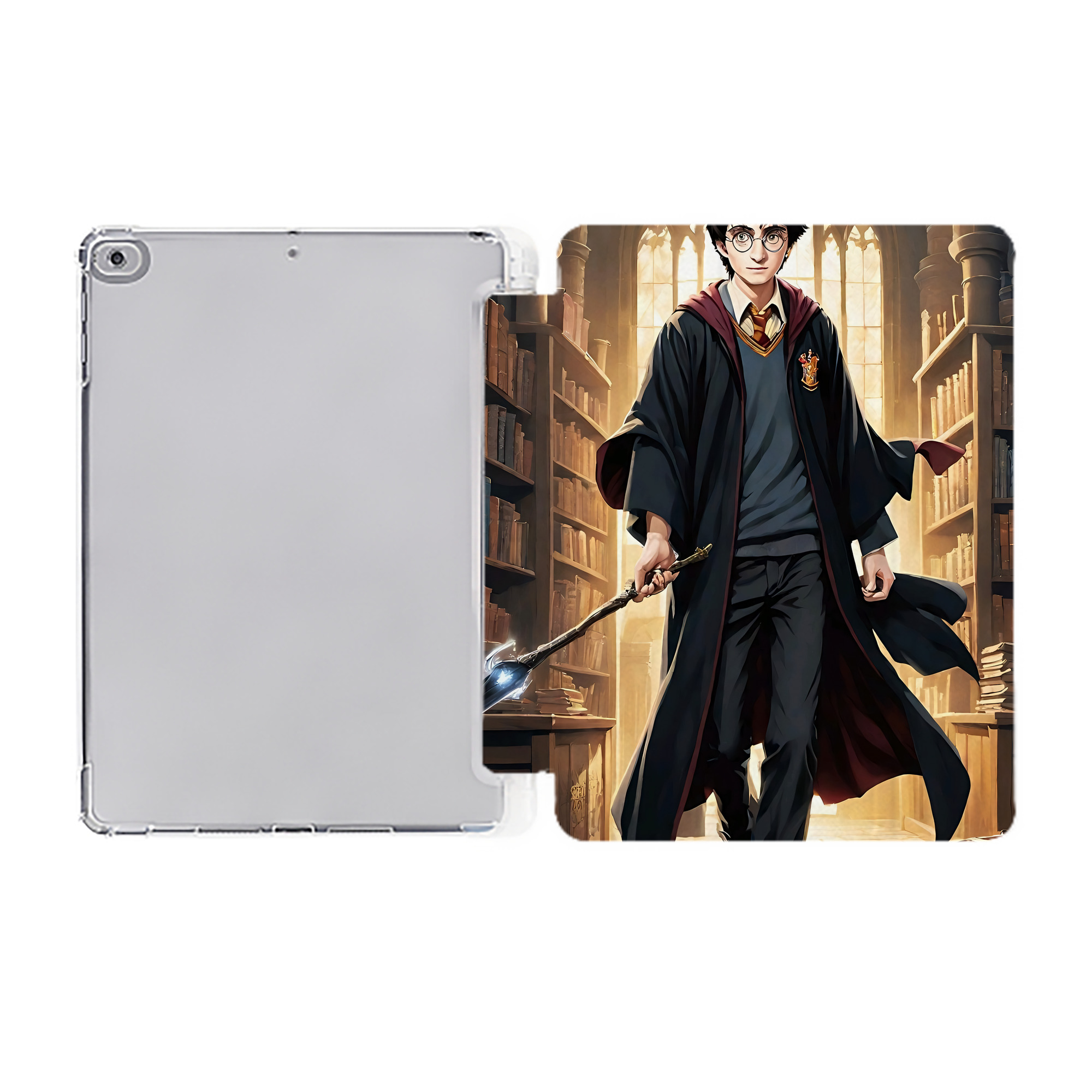 （画像用） Harry Potter ハリー・ポッターシリーズ IPad ケース ペン収納付き 三つ折りスタンド PUレザー×シリコン 対応機種9.5/10.5/10.9インチ